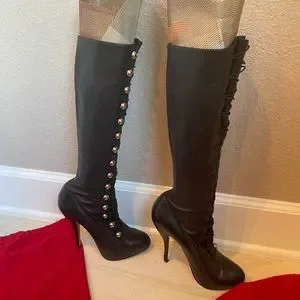 Christian Louboutin Alta Fifre Corset boots Giuseppe Zanotti Suede Wedge  boots